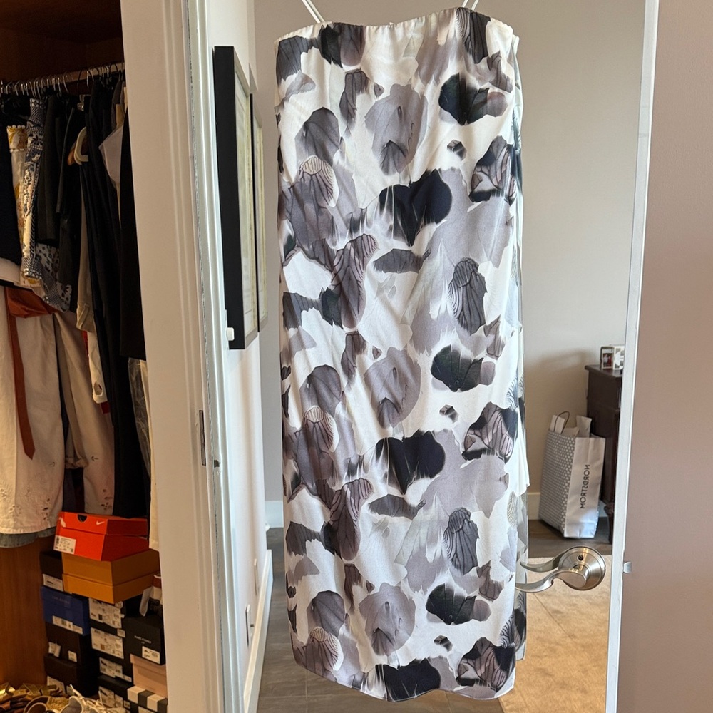Helmut Lang Strapless Dress with built in bra and slits on the sides